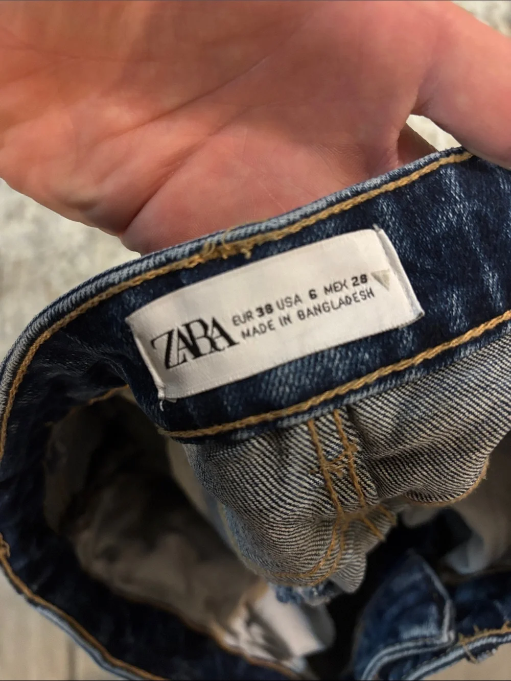 Zara Dark Blue Distressed Denim Cutoff Shorts